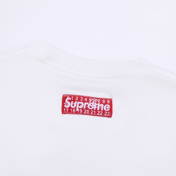 人気おすすめ シュプリーム×mm6 maison margiela コラボ  ボックス ロゴ tシャツ パロディ sht36952